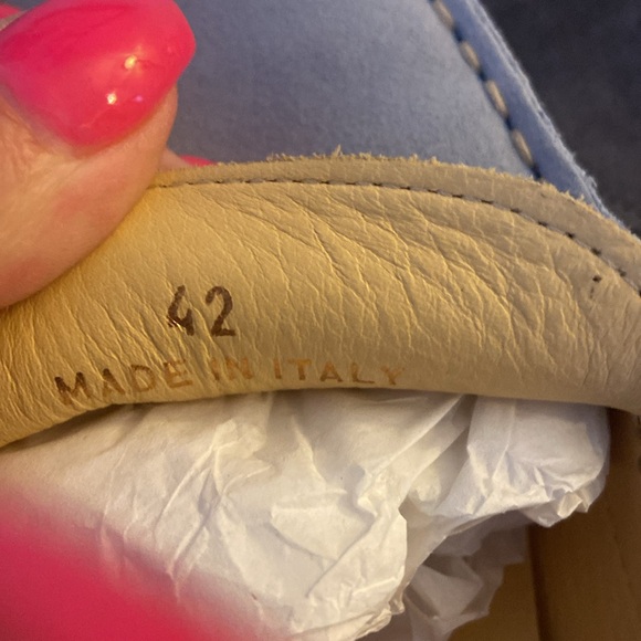 M. Gemi blue leather&suede felize moccasin loafers size 9.5/10 US 3 available - Picture 14 of 16